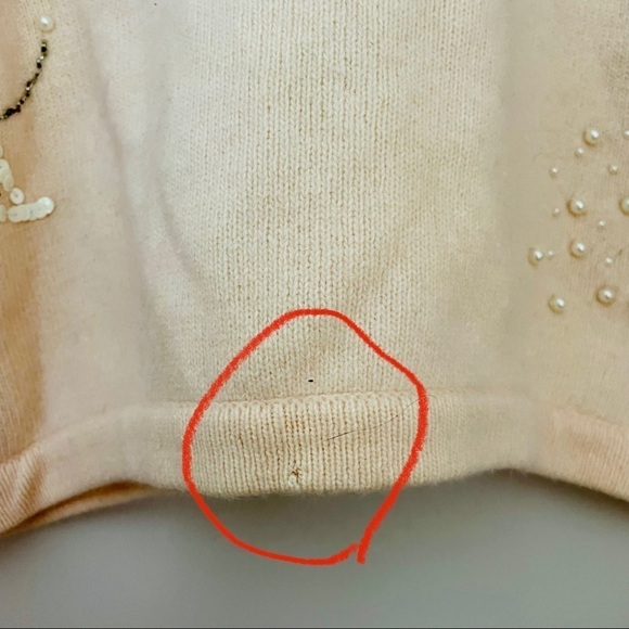 Vintage Marisa Christina Beaded Pearl Embellished Angora Sweater - Picture 12 of 13